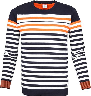 Blue Industry Sweater Knit Streifen