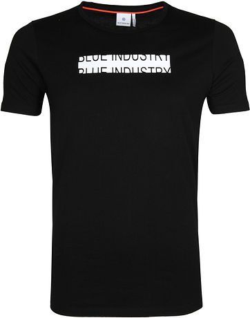 Blue Industry T-Shirt Logo Schwarz