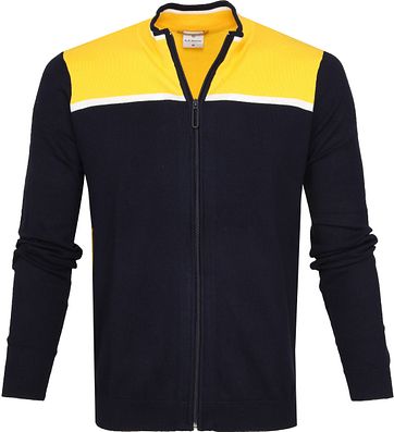 Blue Industry Zipper Cardigan Navy