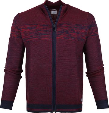 Blue Industry Zipper Vest Bordeaux