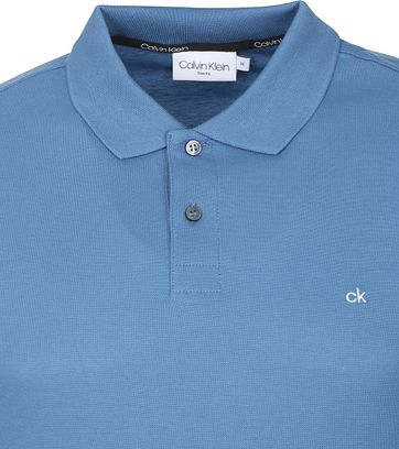 Calvin Klein Polo Shirt Slim Logo Blue