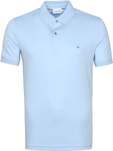 Calvin Klein Polo Slim Lichtblauw