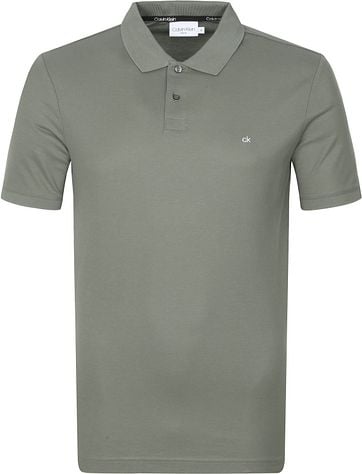 Calvin Klein Poloshirt Slim Logo Dunkelgrün