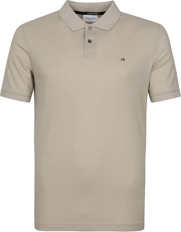 Calvin Klein Poloshirt Slim Logo Hellgrau
