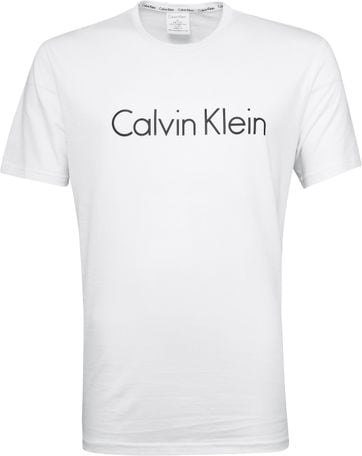 calvin klein white logo t shirt