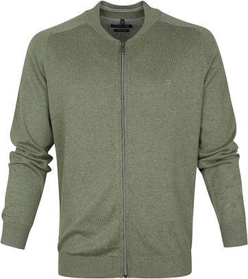 Casa Moda Cardigan Zip Green