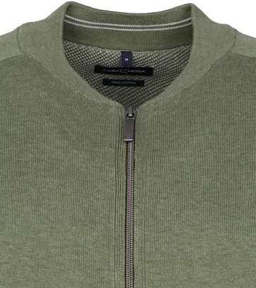 Casa Moda Cardigan Zip Green