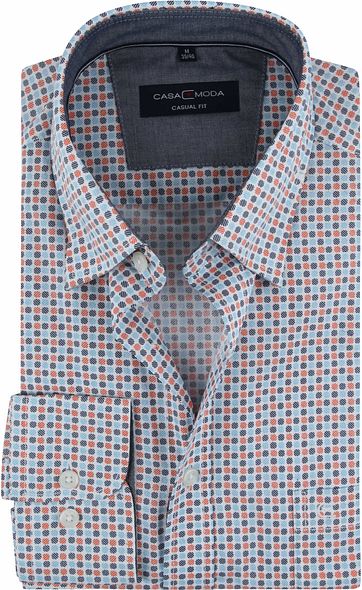 Casa Moda Casual Shirt Dots Orange