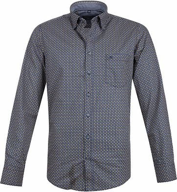 Casa Moda Freizeithemd Dunkelblau Punkte