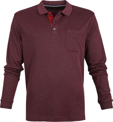 Casa Moda LS Polo Melange Bordeaux