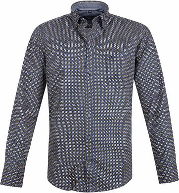 Casa Moda Overhemd Navy Stippen