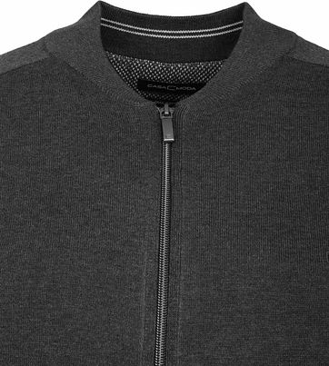 Casa Moda Vest Zip Donkergrijs