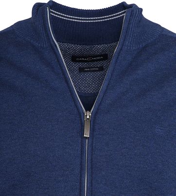 Casa Moda Zip Cardigan Blau