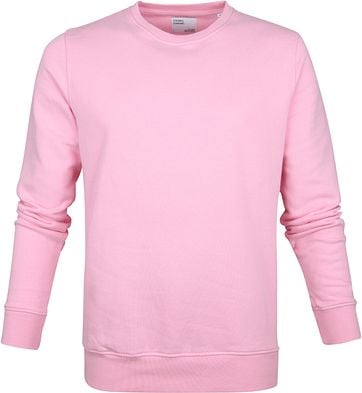 pastel pink sweatshirt