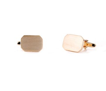 Cufflinks Gold Octagon Matt