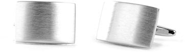 Cufflinks Rectangle Silver Matt