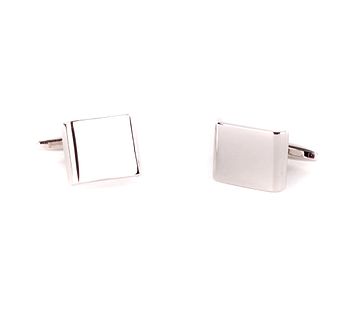 Cufflinks Silver Rectangle