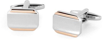 Cufflinks Silver/Gold Striped