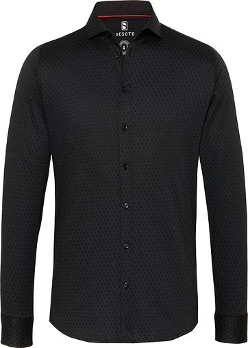 Desoto Hai Shirt Black Pattern