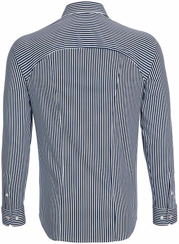 Desoto Hemd Bügelfrei Dunkelblau Streifen