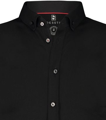 DESOTO Hemd Bügelfrei Uni Schwarz 081