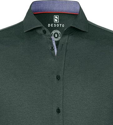 Desoto Hemd Strijkvrij Donkergroen 602