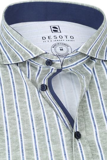 Desoto New Hai Shirt Stripes Green