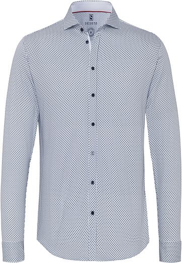 Desoto Shirt Non Iron Dots Blue 158