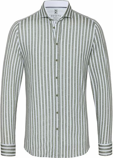 Desoto Shirt Non Iron Green Stripe