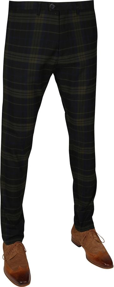 Dstrezzed Fancy Chino Check Dark Green