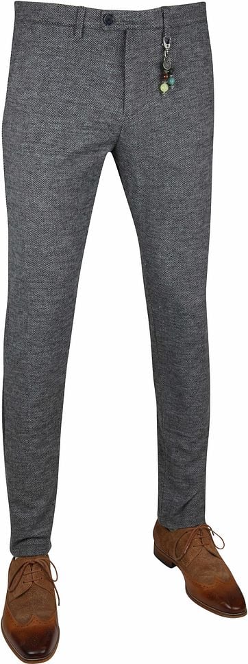 Dstrezzed Fancy Chino Herringbone Dunkelgrau