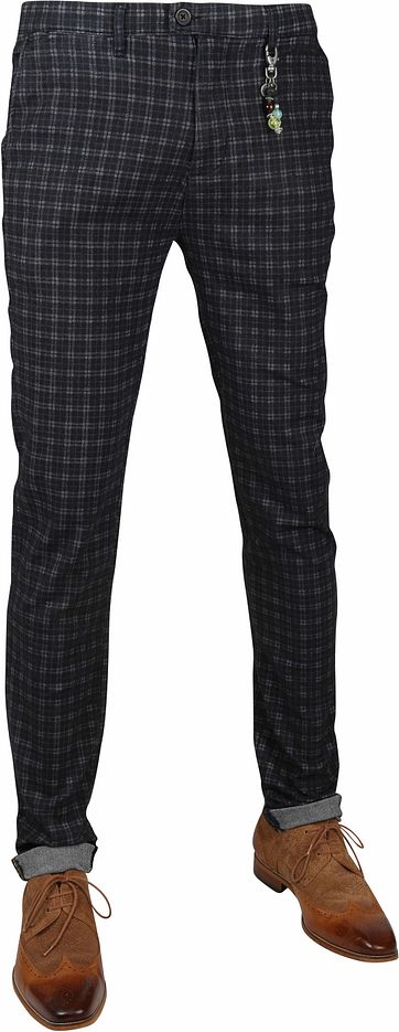Dstrezzed Fancy Chino Tartan Dunkelblau