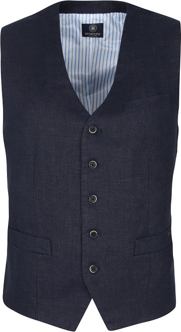Dstrezzed Gilet Linnen Donkerblauw