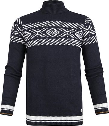 Dstrezzed Jaquard Turtleneck Dark Blue