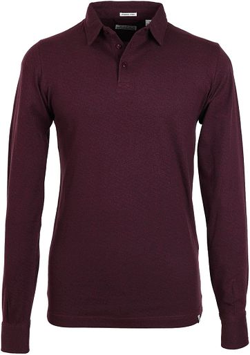 Dstrezzed Longsleeve Poloshirt Bordeaux Print