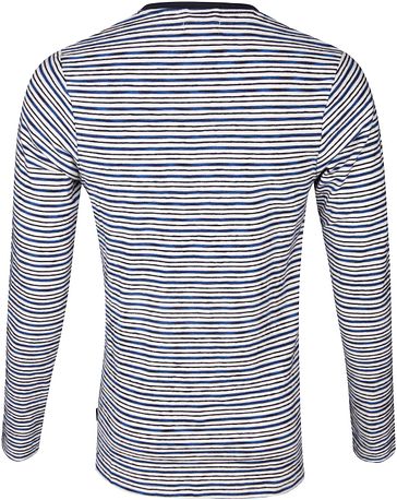 Dstrezzed Relief Streifen Pullover Blau 2602 Online Kaufen Suitable