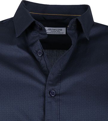 Dstrezzed Shirt Dessin Navy