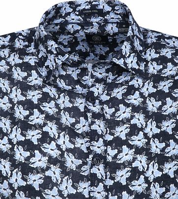 Dstrezzed Shirt Flowers Navy