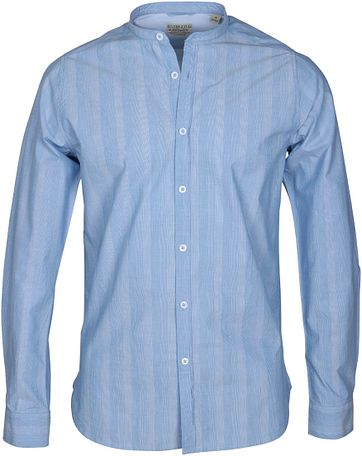 Dstrezzed Shirt Mao Streep Blauw