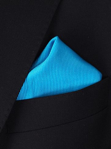 Einstecktuch Seide Aqua Blau F24
