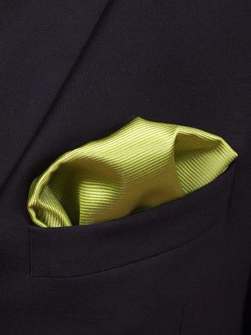 Einstecktuch Seide Limettengrün F04