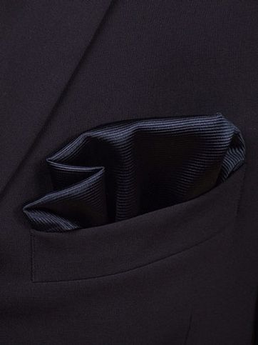 Einstecktuch Seide Marineblau F35