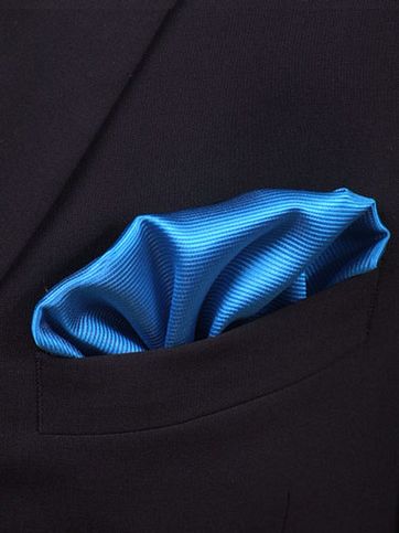 Einstecktuch Seide Ozeanblau F32