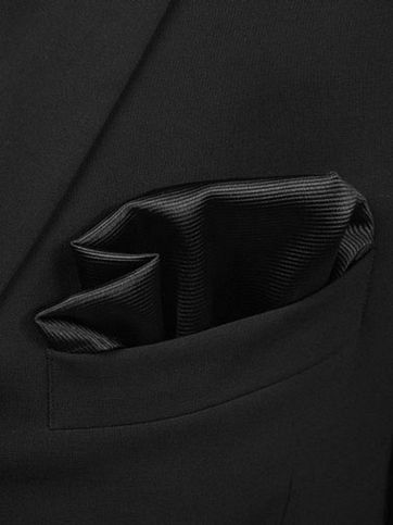 Einstecktuch Seide Schwarz F08