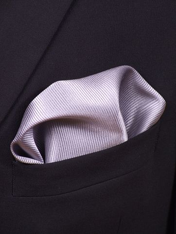 Einstecktuch Seide Silber F48