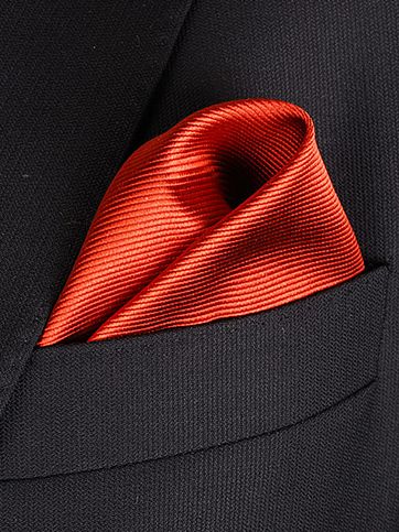 Einstecktuch Seide Ziegelrot F14