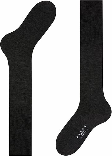 Falke Airport Knee Socks Dark Grey 3080