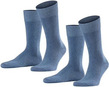 Falke Happy Socken 2 Paar Blau Melange