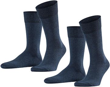 Falke Happy Socken 2 Paar Dunkelblau Melange