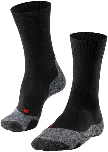 FALKE TK2 Wandersocken Schwarz